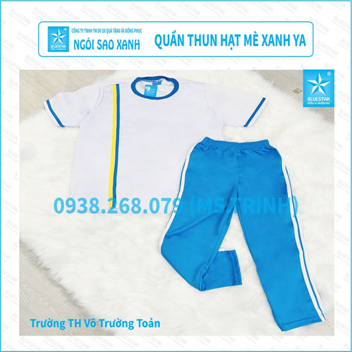 QUẦN THUN HẠT MÈ XANH YA - TIỂU HỌC VÕ TRƯỜNG TOẢN